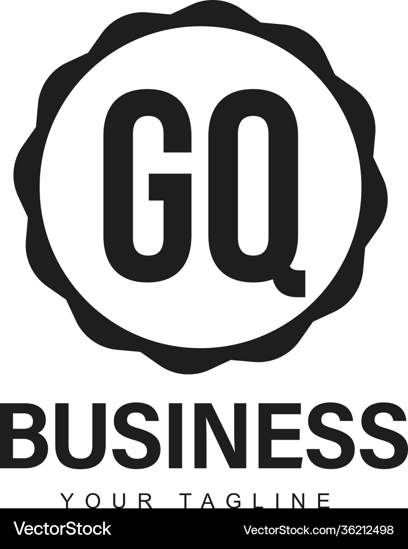 Gq initial a logo design with abstract style Gq initial a logo design with abstract style vector image