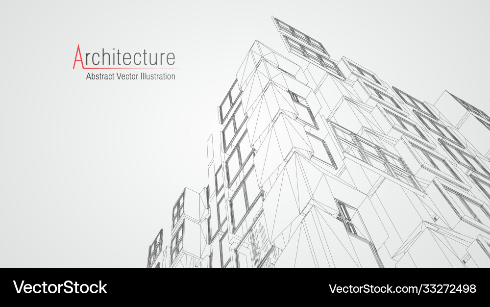 Modern Architecture Line Background vector image