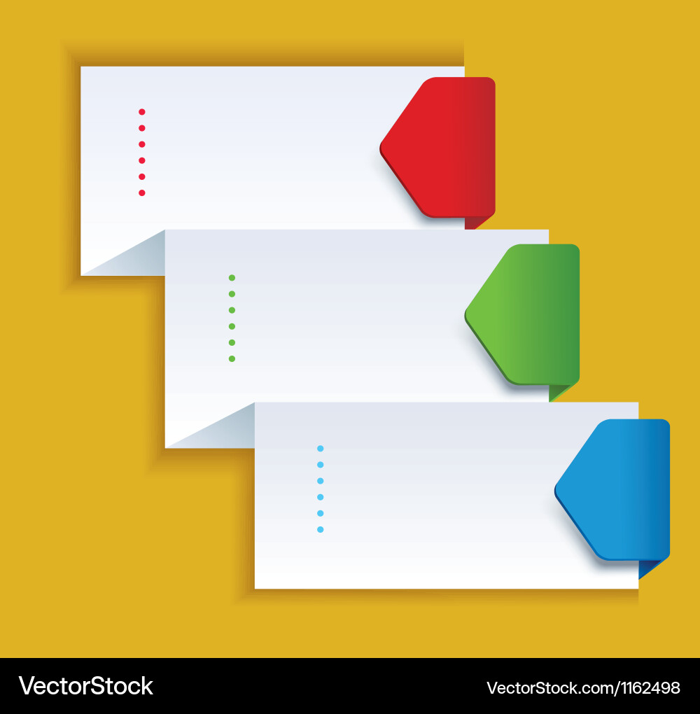 Paper background with color arrows Vector Image