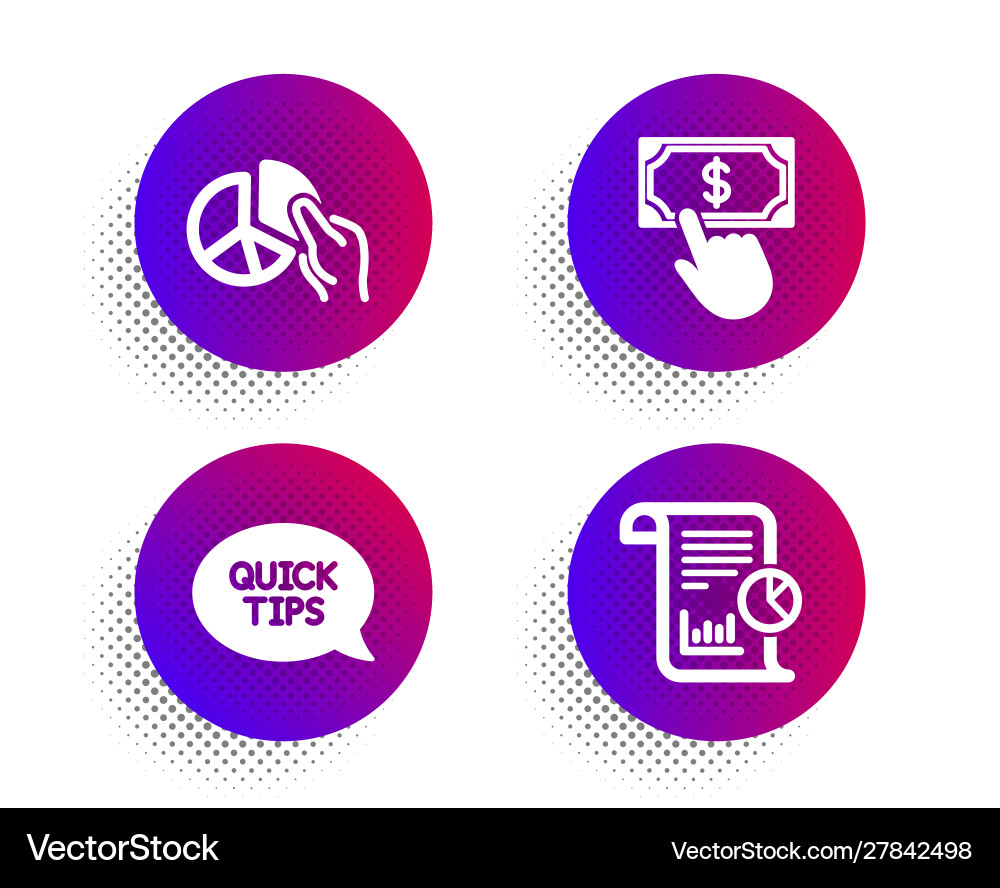 Pie chart payment click and quickstart guide Pie chart payment click and quickstart guide vector image