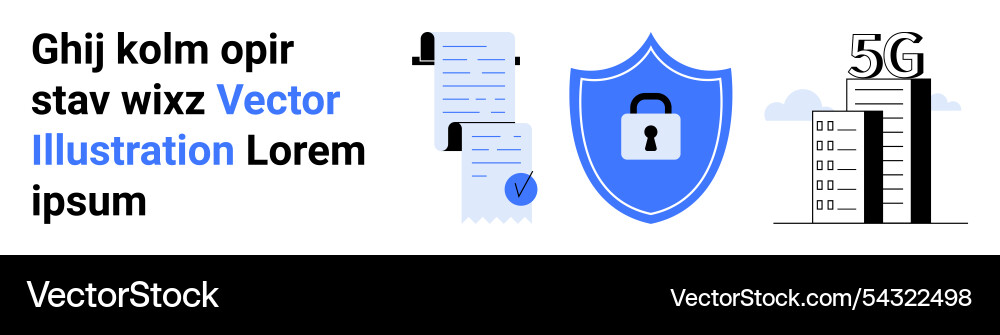 Secure document management with 5g connectivity Secure document management with 5g connectivity vector image