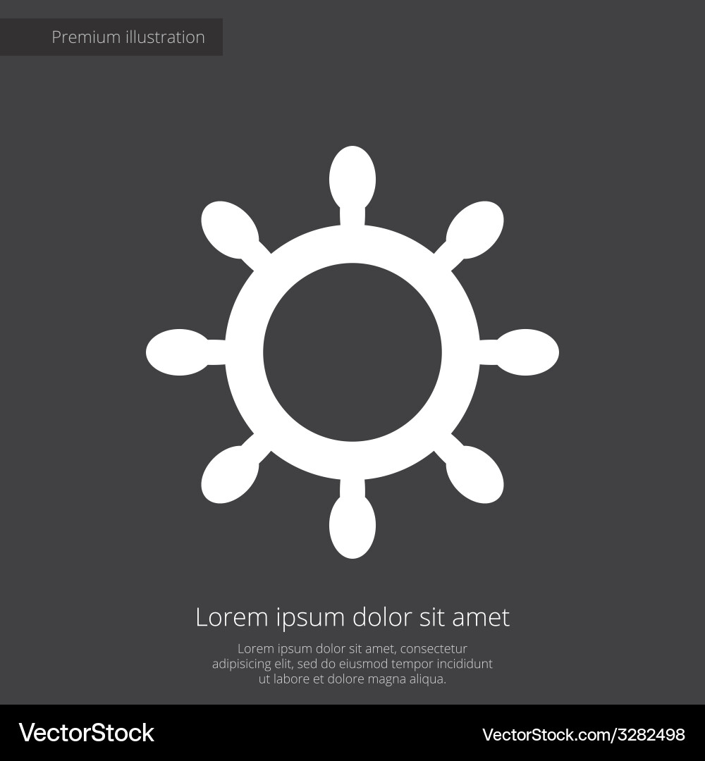 Ship Wheel Icon - Nautical Theme Vector Image