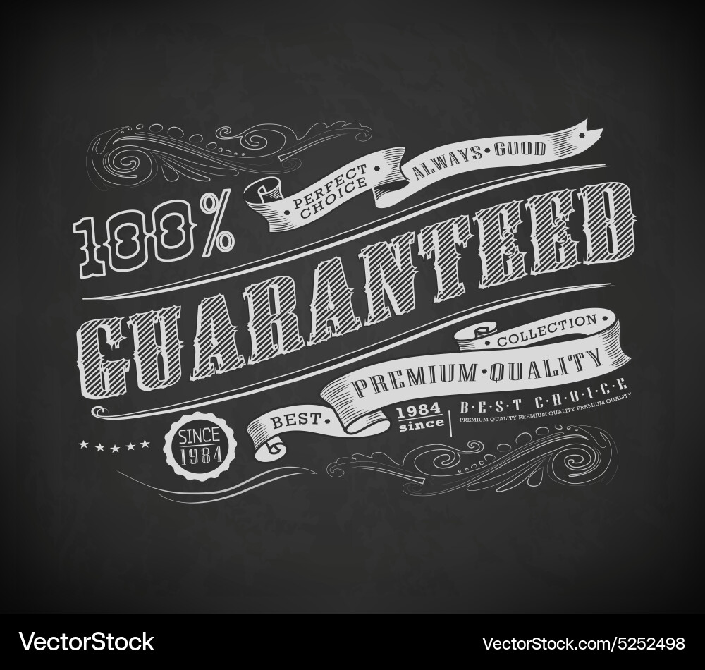 Vintage Chalkboard Label Vector Image