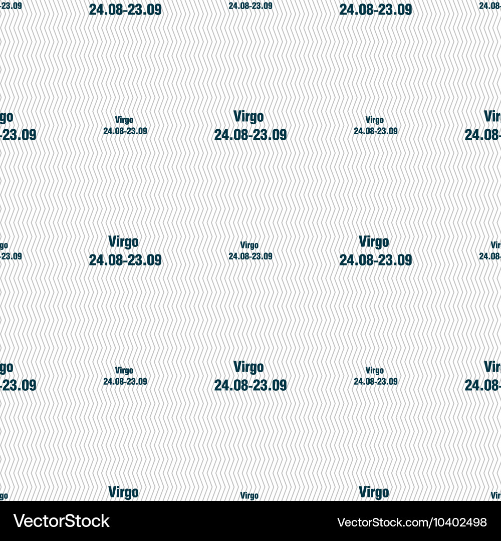 Virgo sign seamless pattern with geometric texture Vector Image