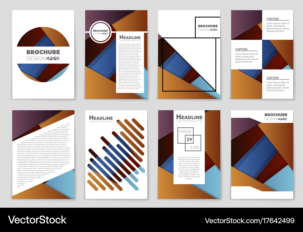 Abstract layout background set for art Vector Image
