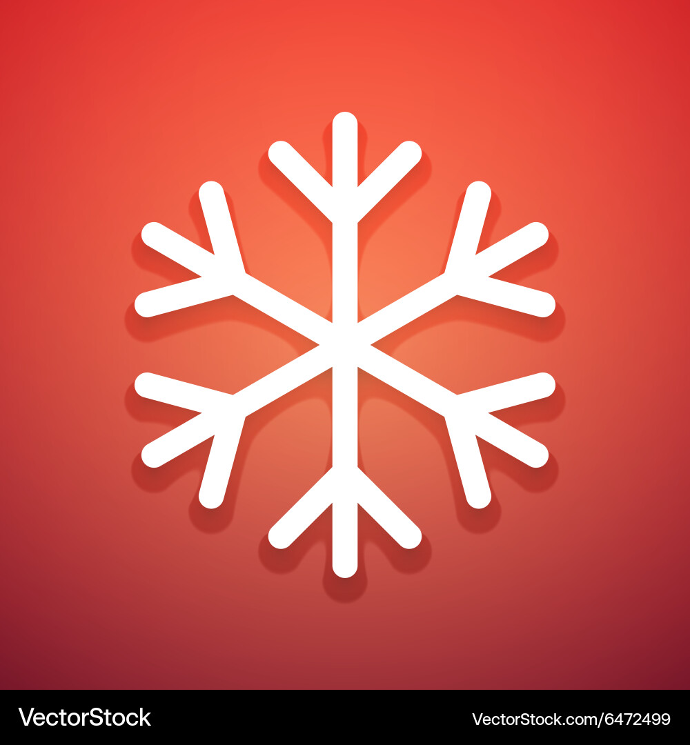 Abstract snowflake icon on colorful background Vector Image
