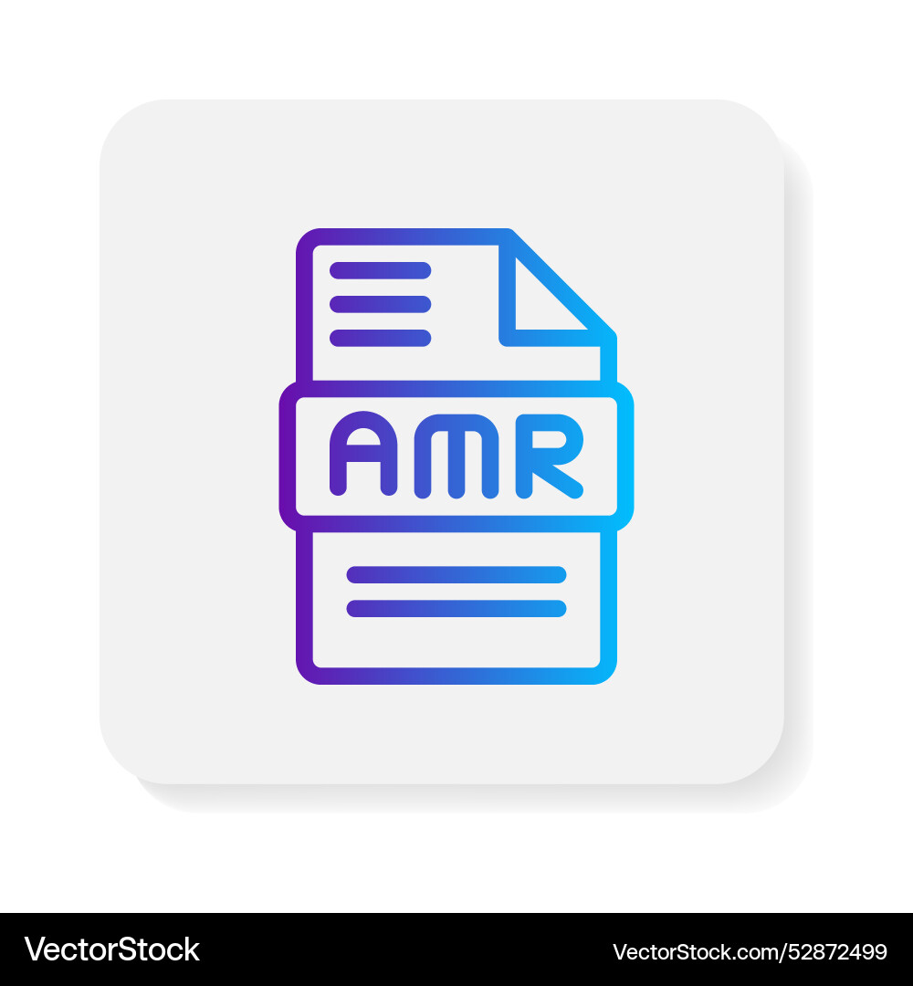 Amr document file flat icons format files Amr document file flat icons format files vector image