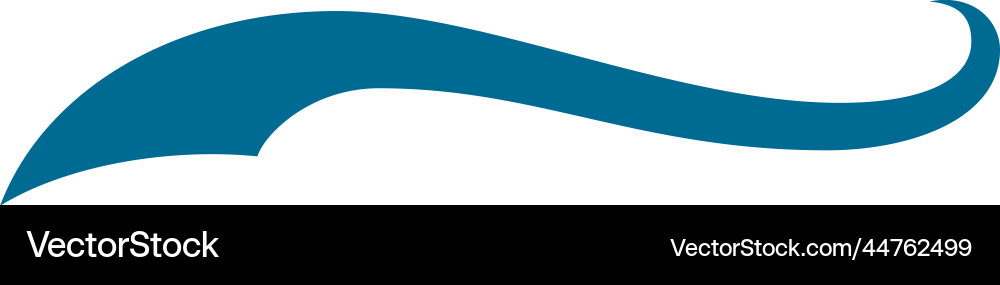 Baseball Swoosh Decorative Element Royalty Free Vector Image