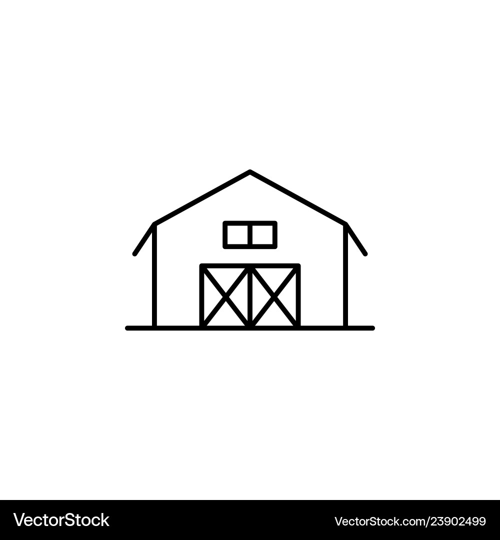 Building outline icon element of architecture Vector Image