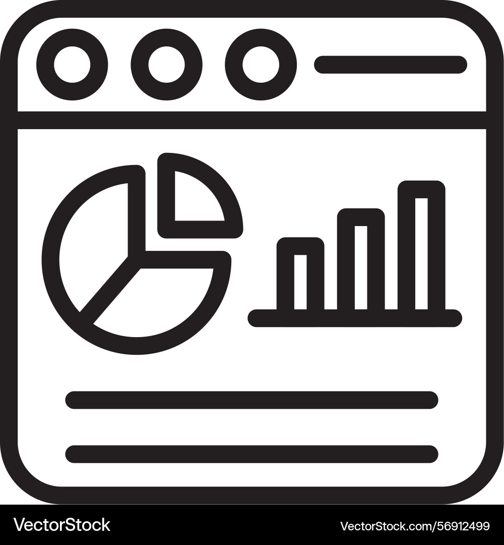Dashboard linear style icon design vector image