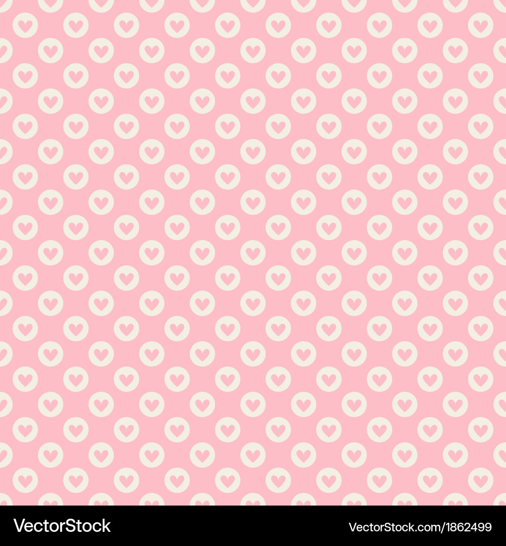Heart shape seamless pattern tiling vector image