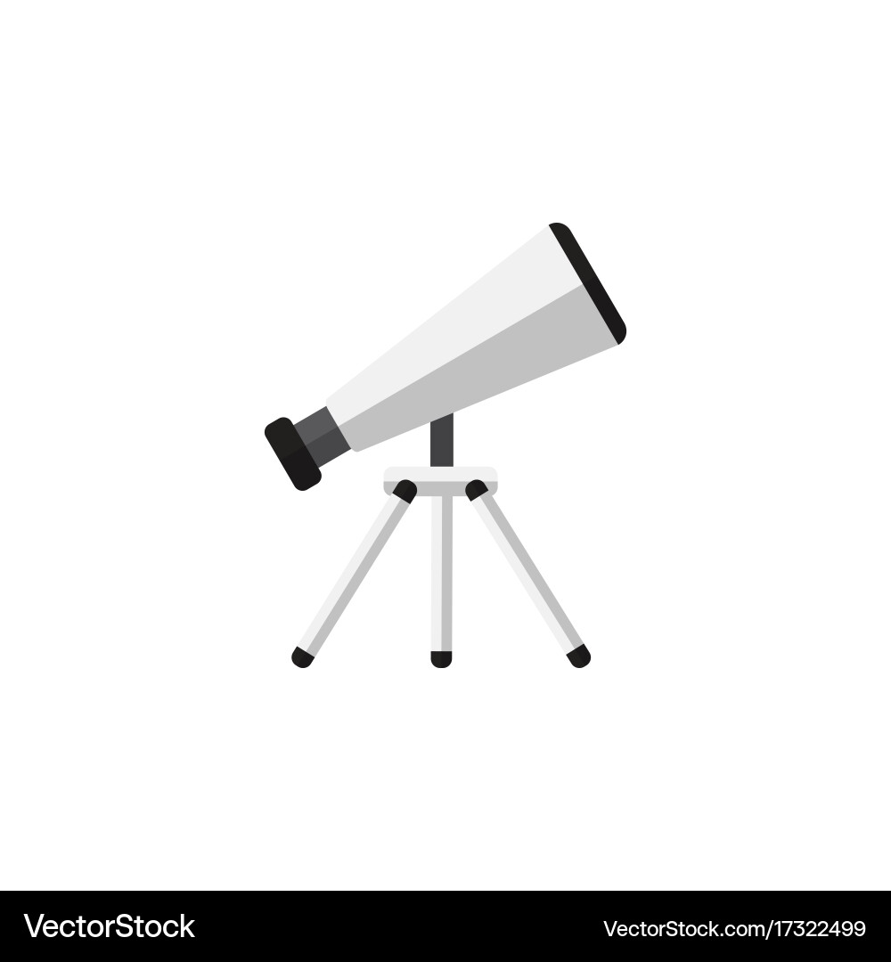 Isolated telescope flat icon scope element Vector Image