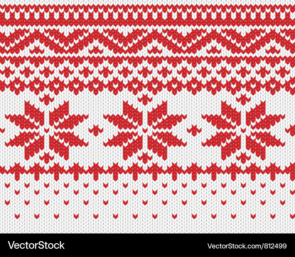 Knitted Seamless Pattern Vector Image
