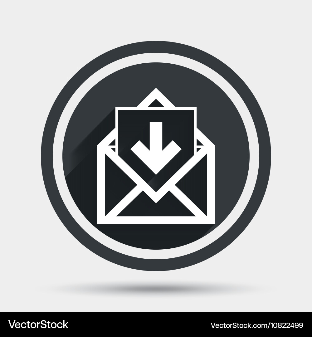 Mail icon envelope symbol inbox message sign vector image