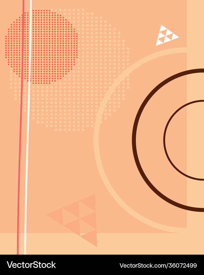 Orange background with circular and abstract vector image