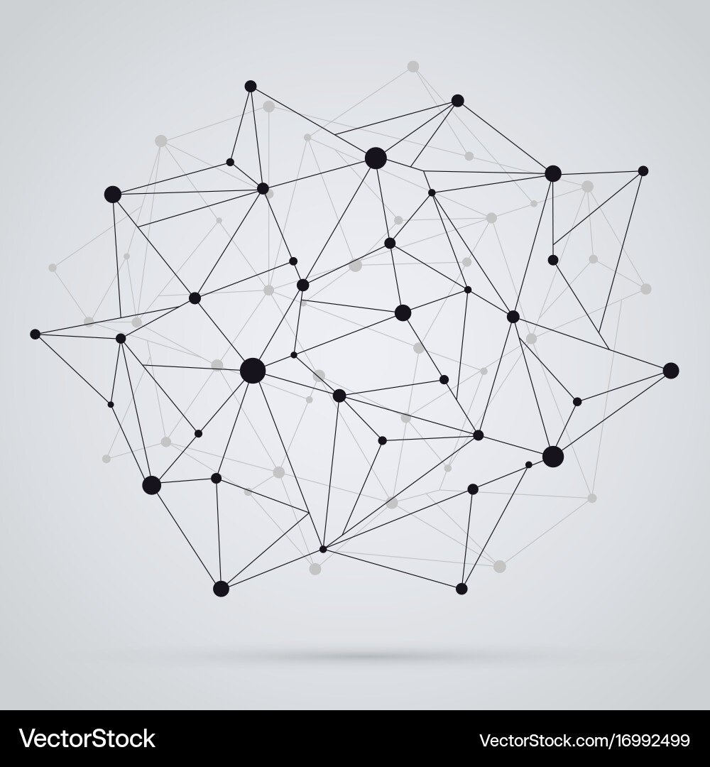 Polygonal Network Mesh vector image