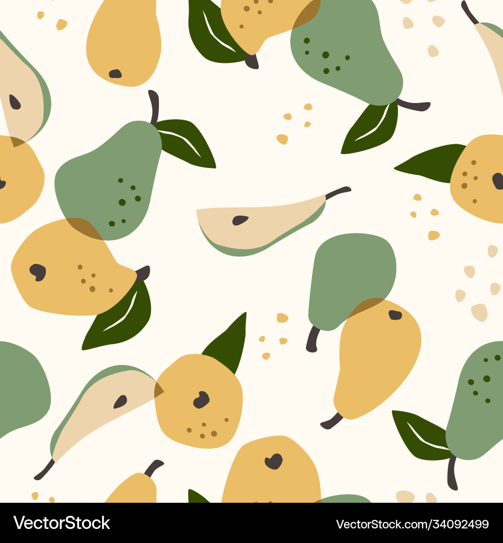 Seamless pattern with simple pears trendy Seamless pattern with simple pears trendy vector image
