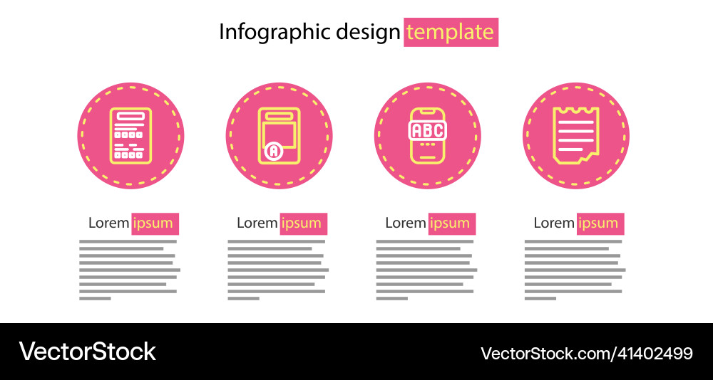 Set line foreign language online study notebook Set line foreign language online study notebook vector image