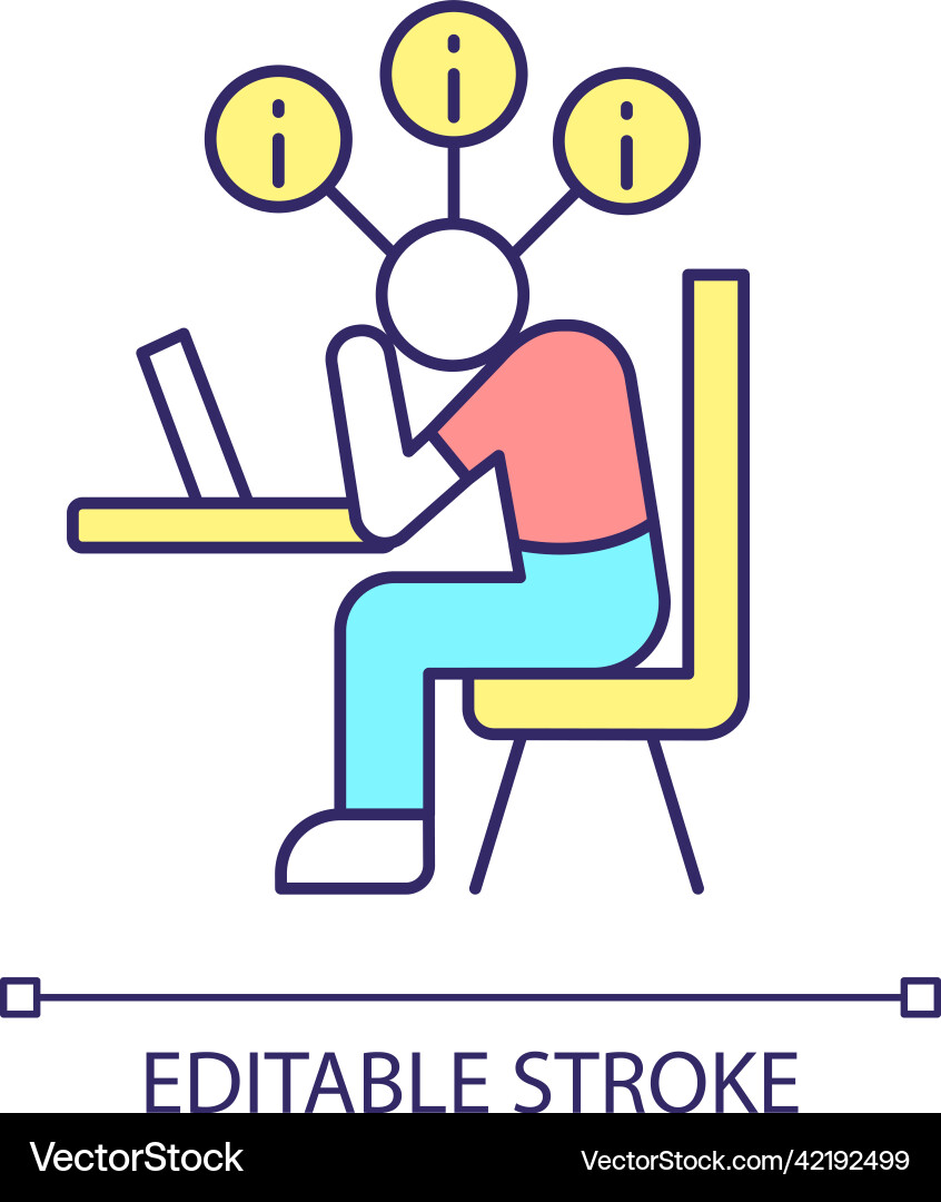 Student Overload Icon Vector Image