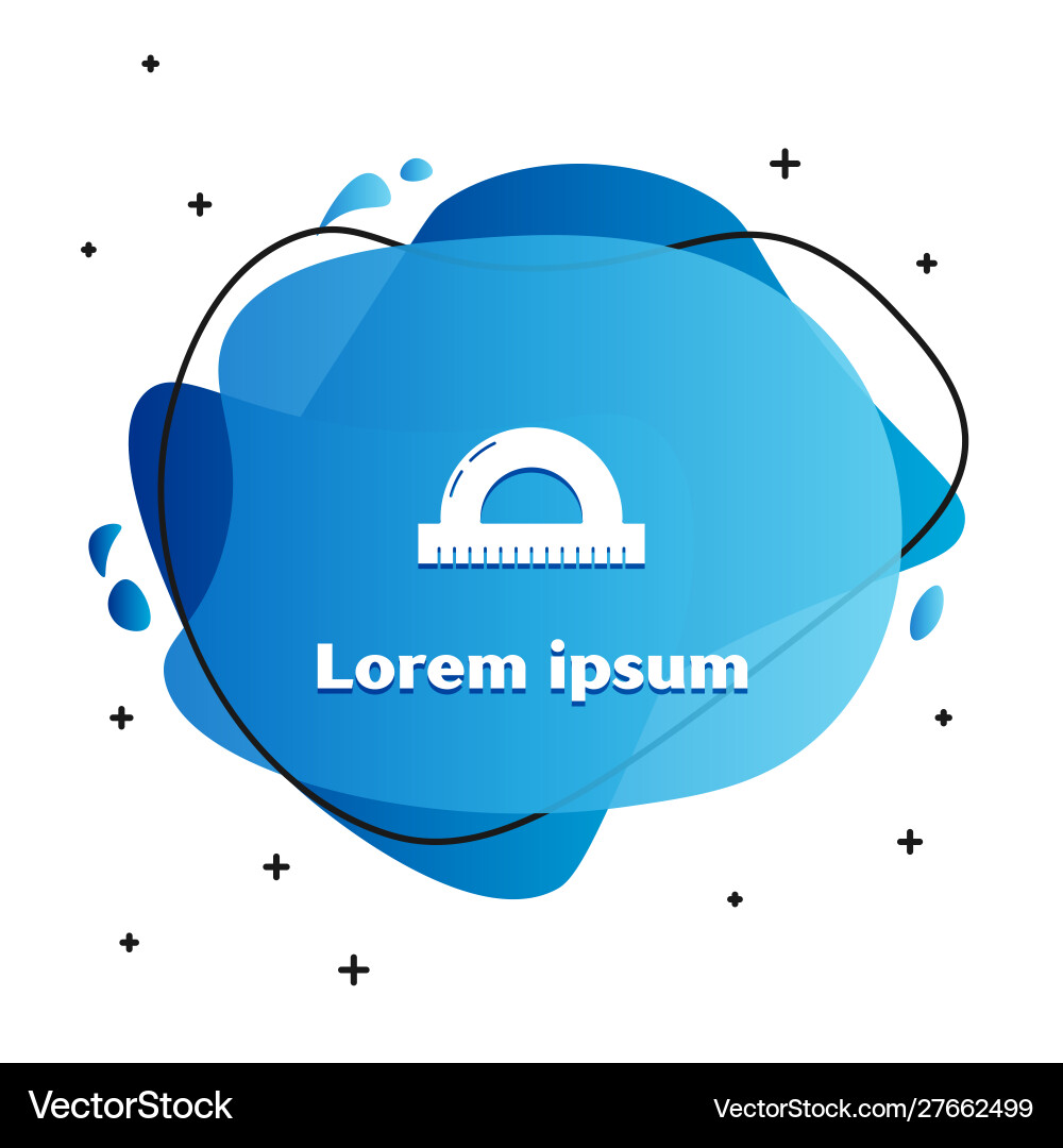 White protractor grid for measuring degrees icon White protractor grid for measuring degrees icon vector image