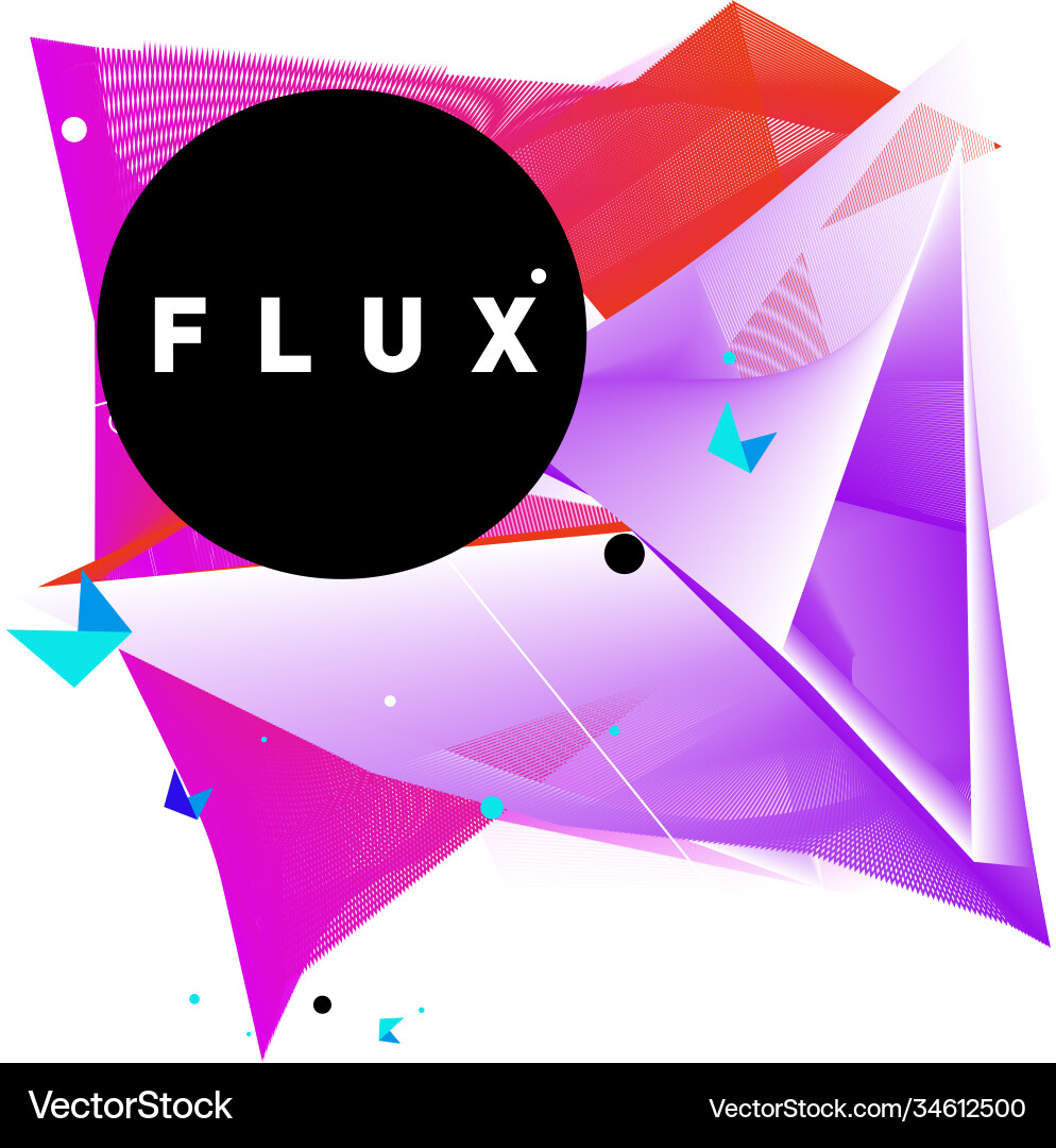 3d colorful wave background dynamic flux effect Vector Image