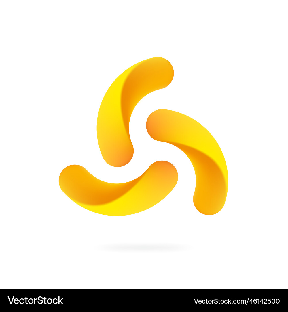Abstract triangle logo soft style round icon Abstract triangle logo soft style round icon vector image