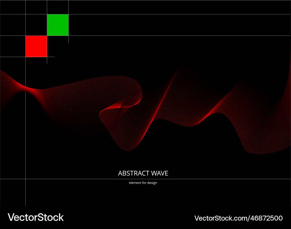 Abstract wave element for design digital vector image
