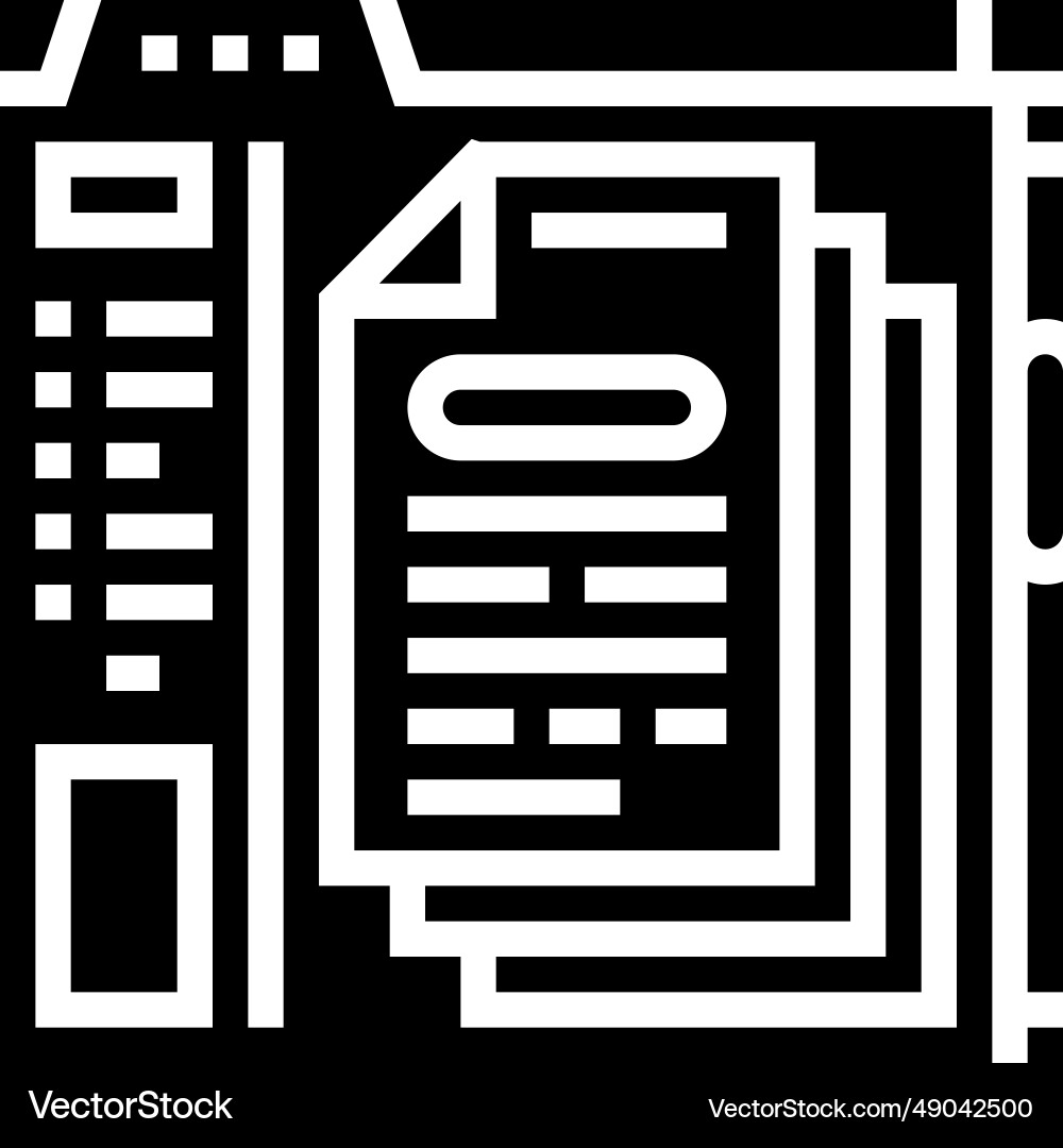 Api documentation technical writer glyph icon Api documentation technical writer glyph icon vector image