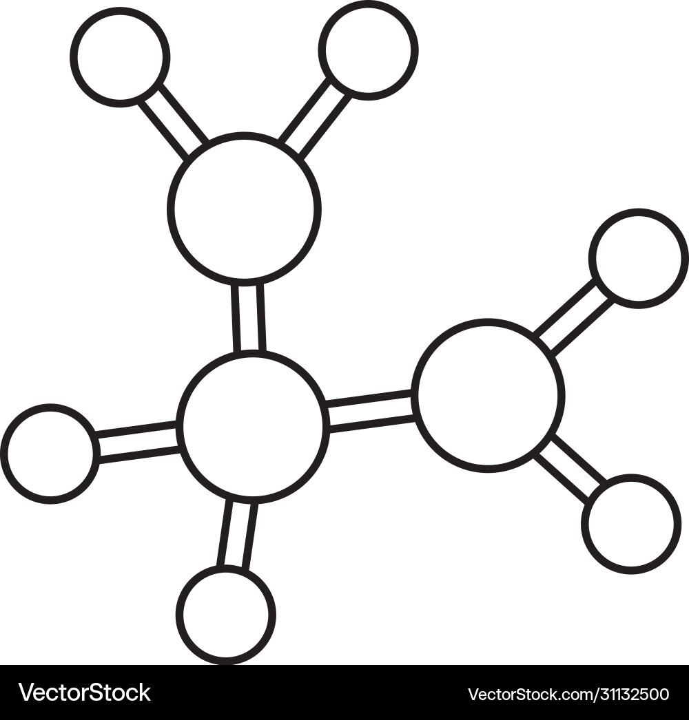 Atom line style icon design Vector Image
