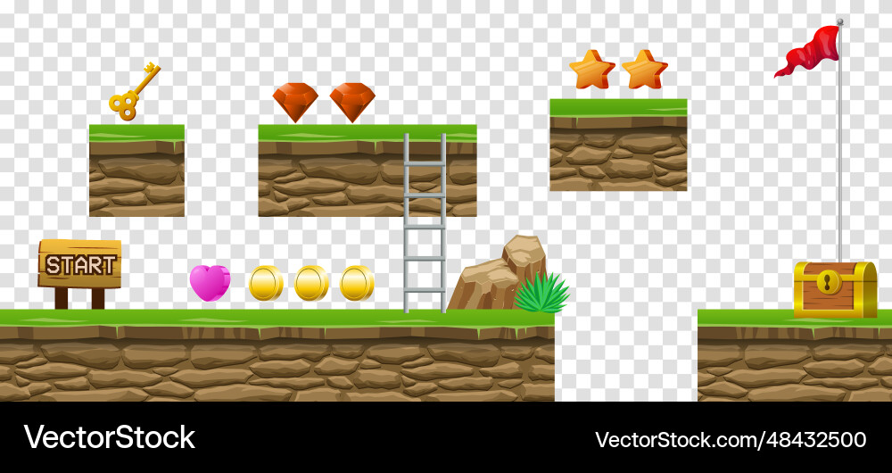 Cartoon Spielplattform isoliert mit Asset Cartoon Spielplattform isoliert mit Asset vektorbild