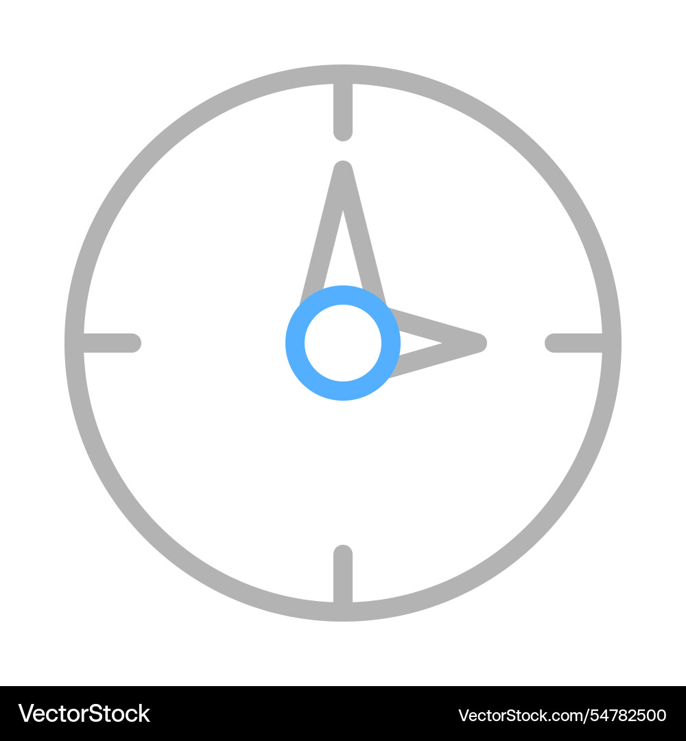 Clock icon showing three oclock concept of time vector image