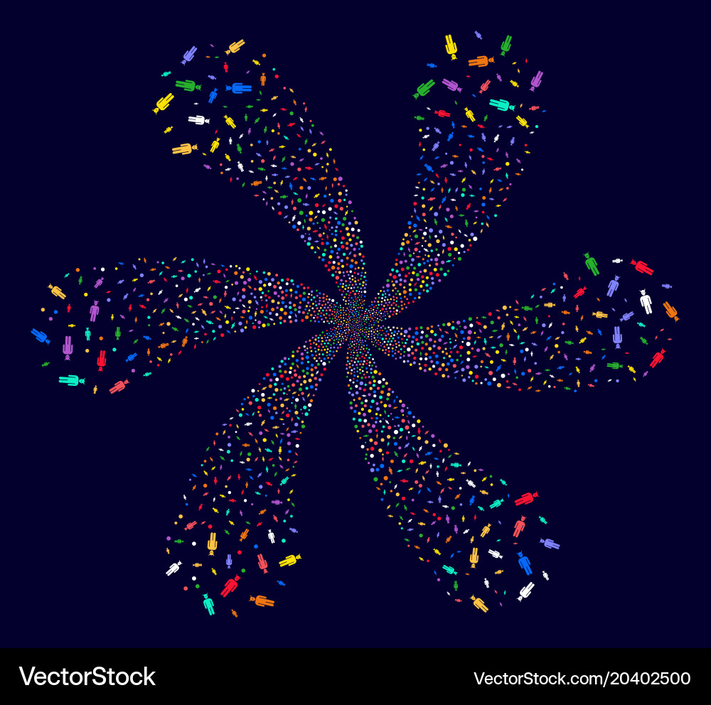 Daemon curl twist Vector Image