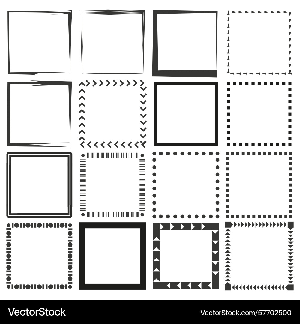 Dotted frame grid simple square icon minimal Dotted frame grid simple square icon minimal vector image