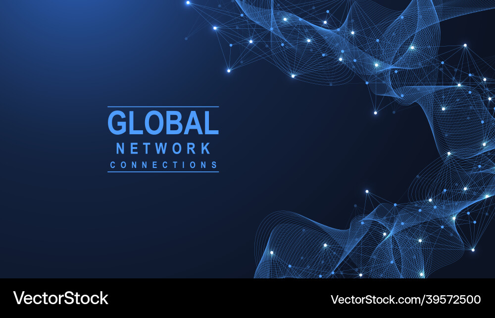 Global network connection concept big data Global network connection concept big data vector image