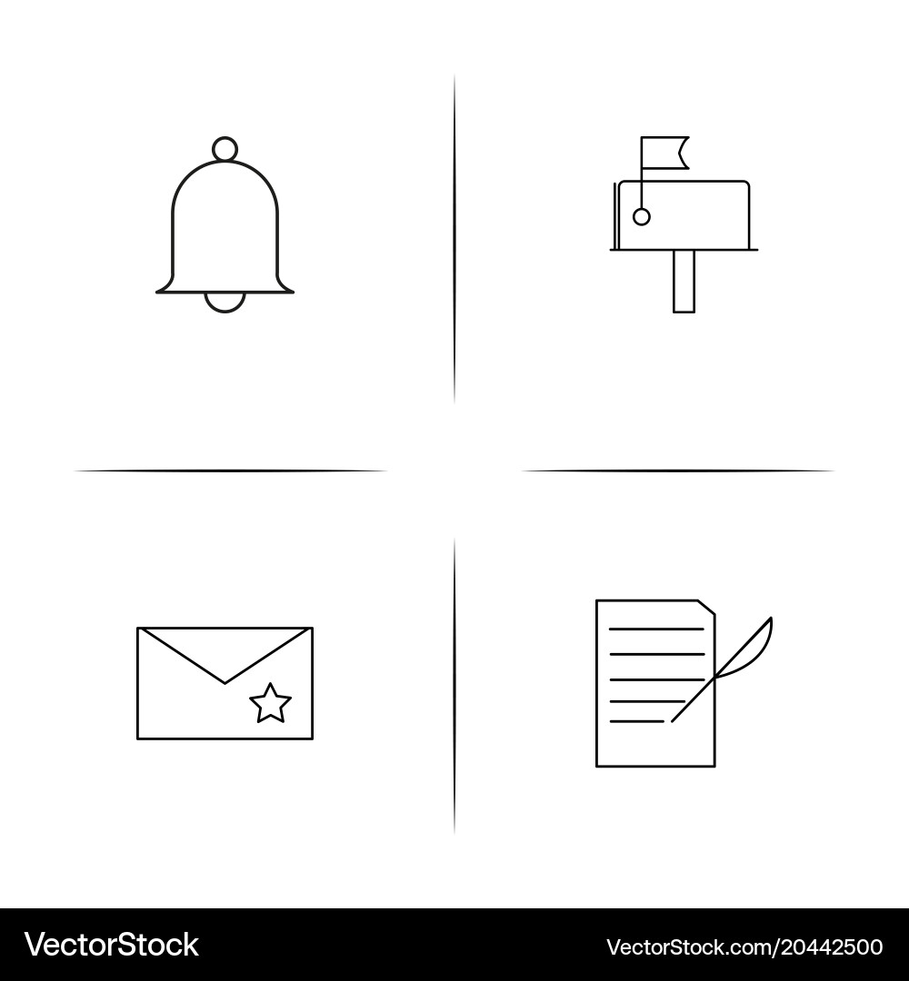 Internet of things simple linear icon setsimple vector image
