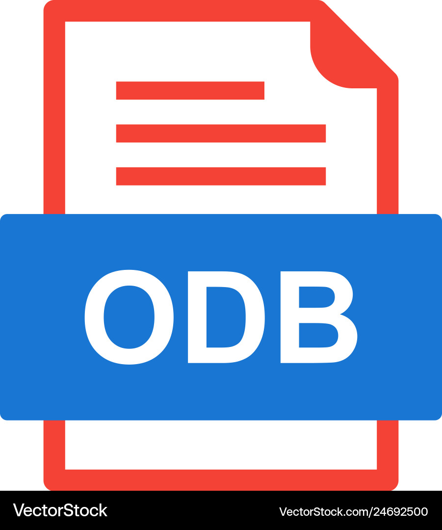 Odb file document icon Vector Image