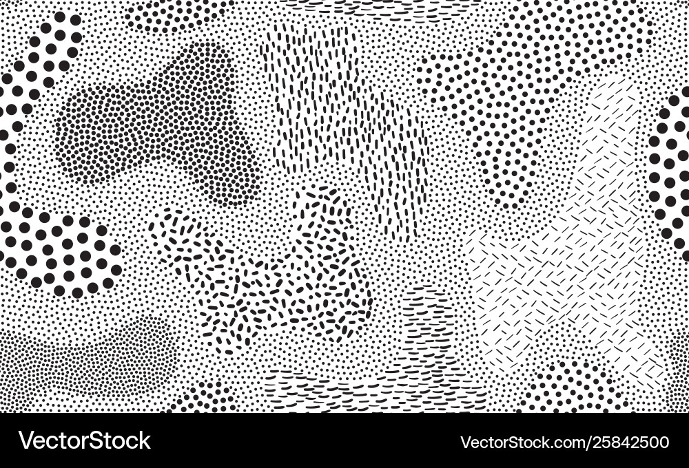 Pointillism art pattern background Royalty Free Vector Image