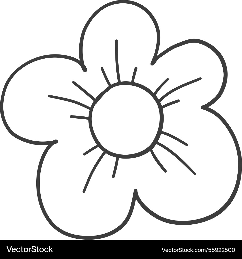 Süße Blume Party doodle Skizze des Geburtstags Süße Blume Party doodle Skizze des Geburtstags vektorbild