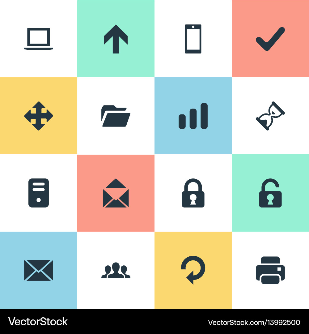 Set of simple apps icons Set of simple apps icons vector image