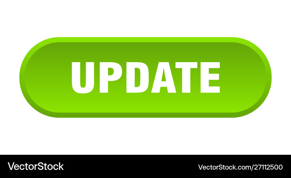 Update button rounded green sign Royalty Free Vector Image