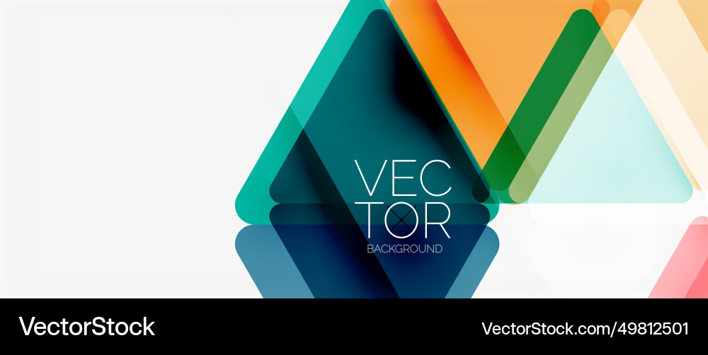 Abstract background color transparent triangles Vector Image