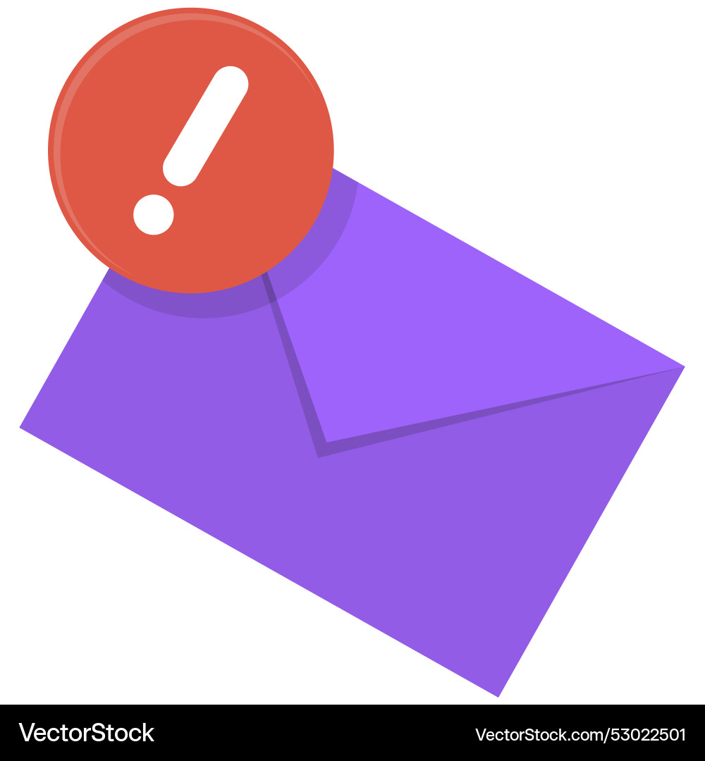 Black color symbol of error message vector image