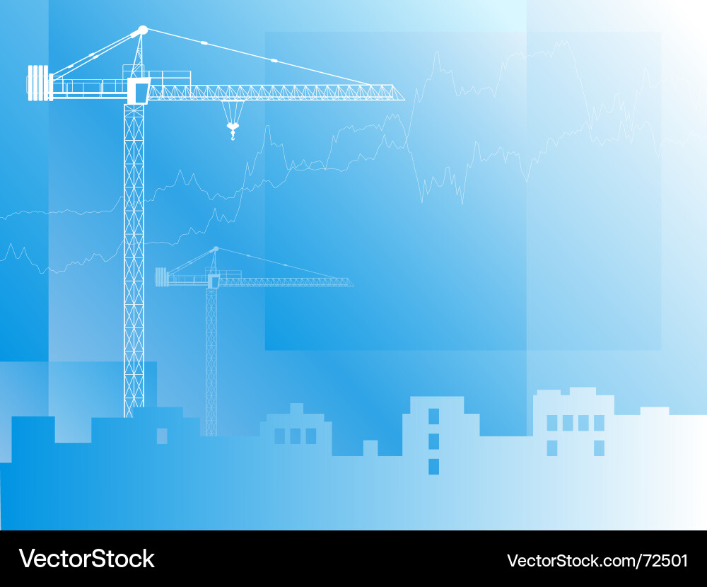 Blueprint Crane Construction vector image