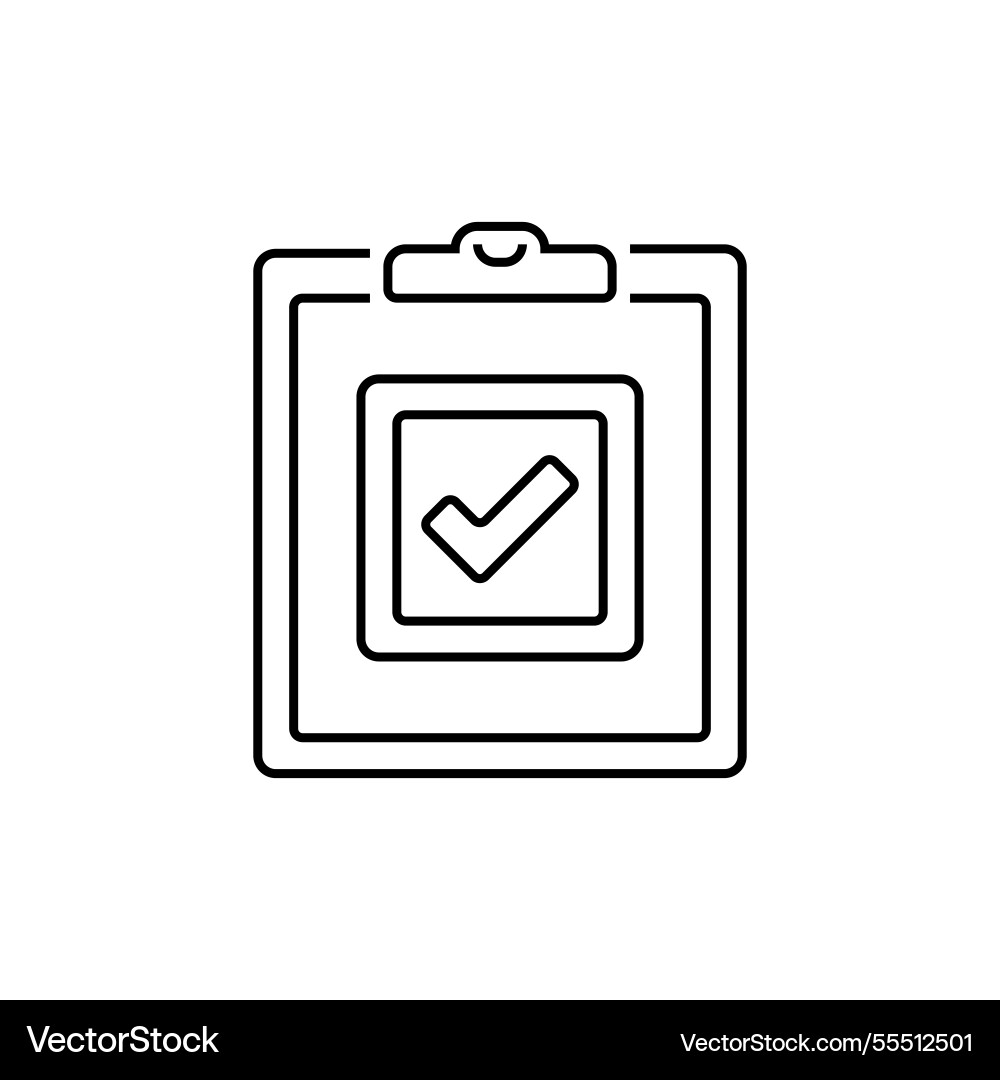Clipboard checklist line icon linear style sign Clipboard checklist line icon linear style sign vector image