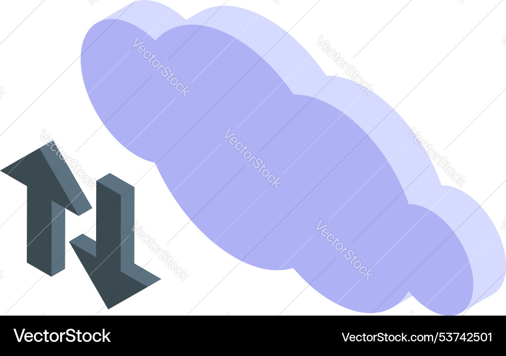 Cloud computing data transferring with up and down Cloud computing data transferring with up and down vector image
