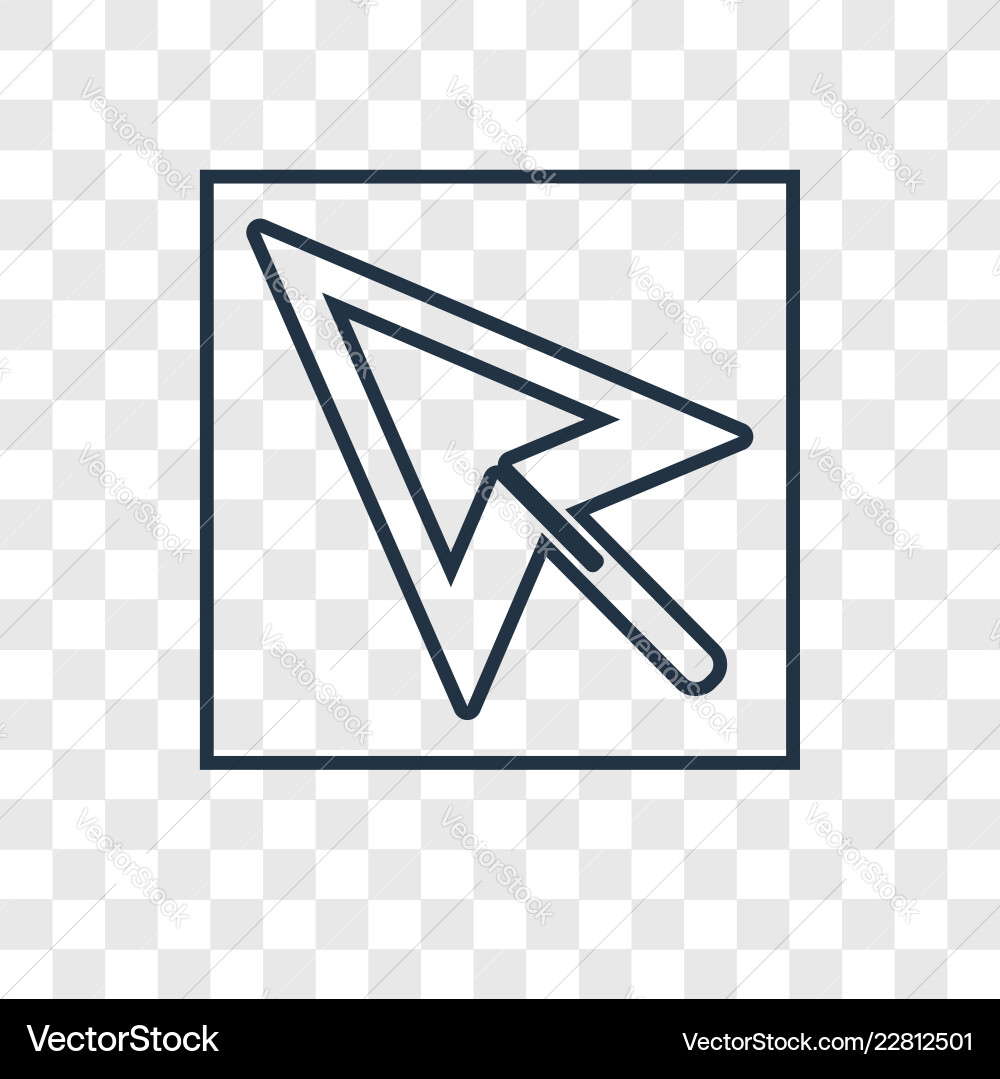 Cursor concept linear icon isolated Cursor concept linear icon isolated vector image