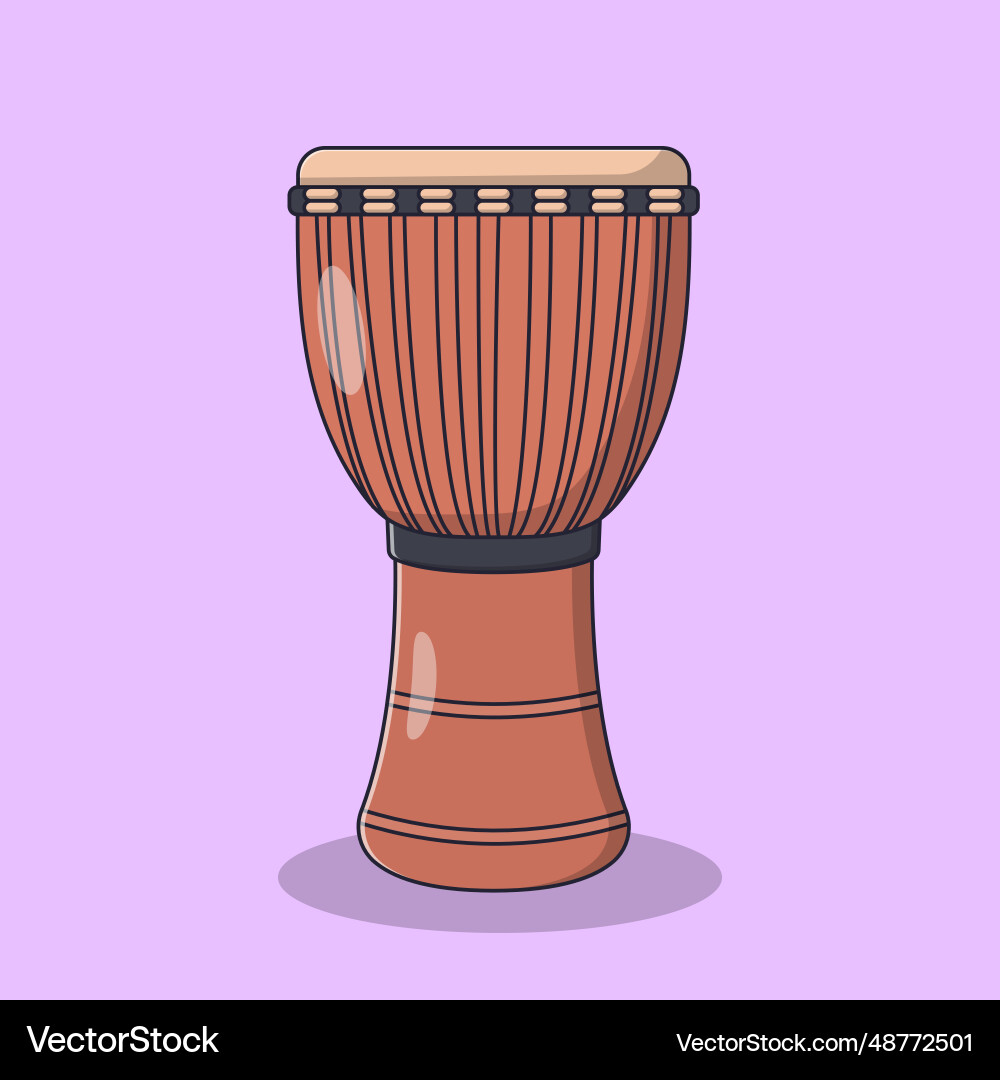 Djembe Trommelsymbol mit Umriss für Designelement Djembe Trommelsymbol mit Umriss für Designelement vektorbild