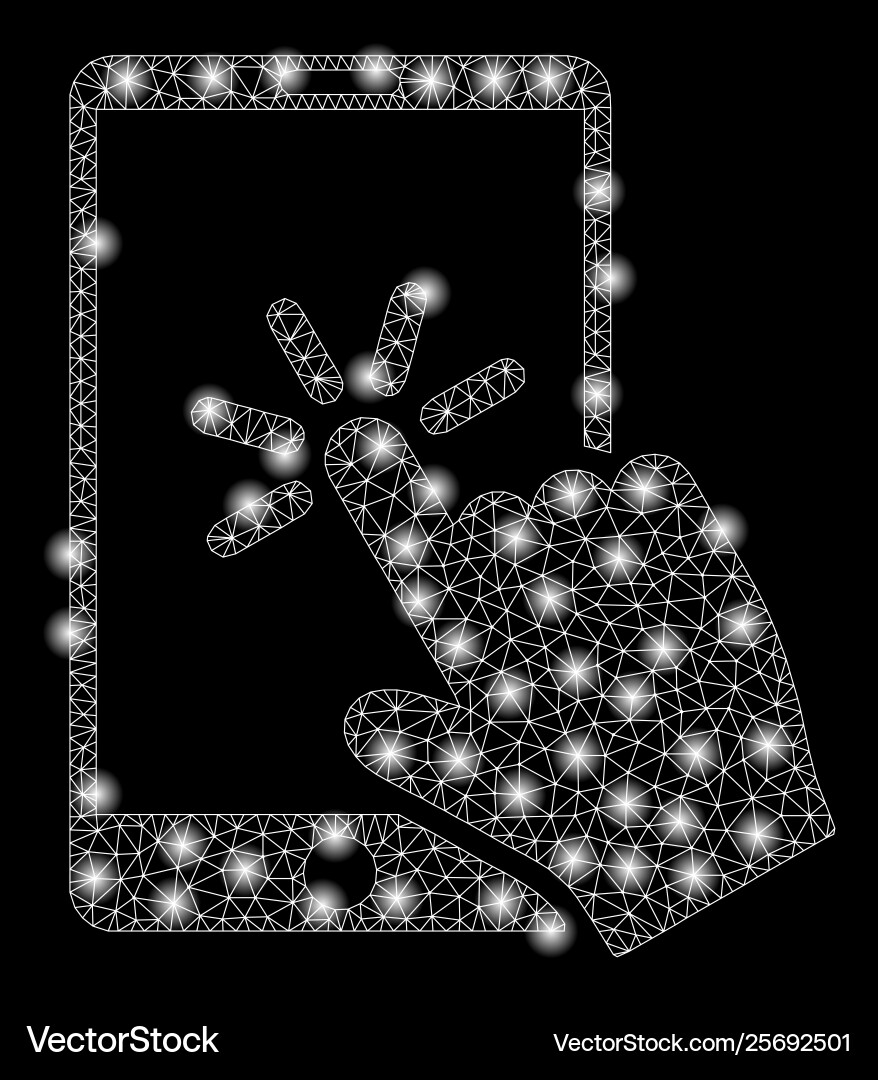 Golden square pattern click smartphone Vector Image