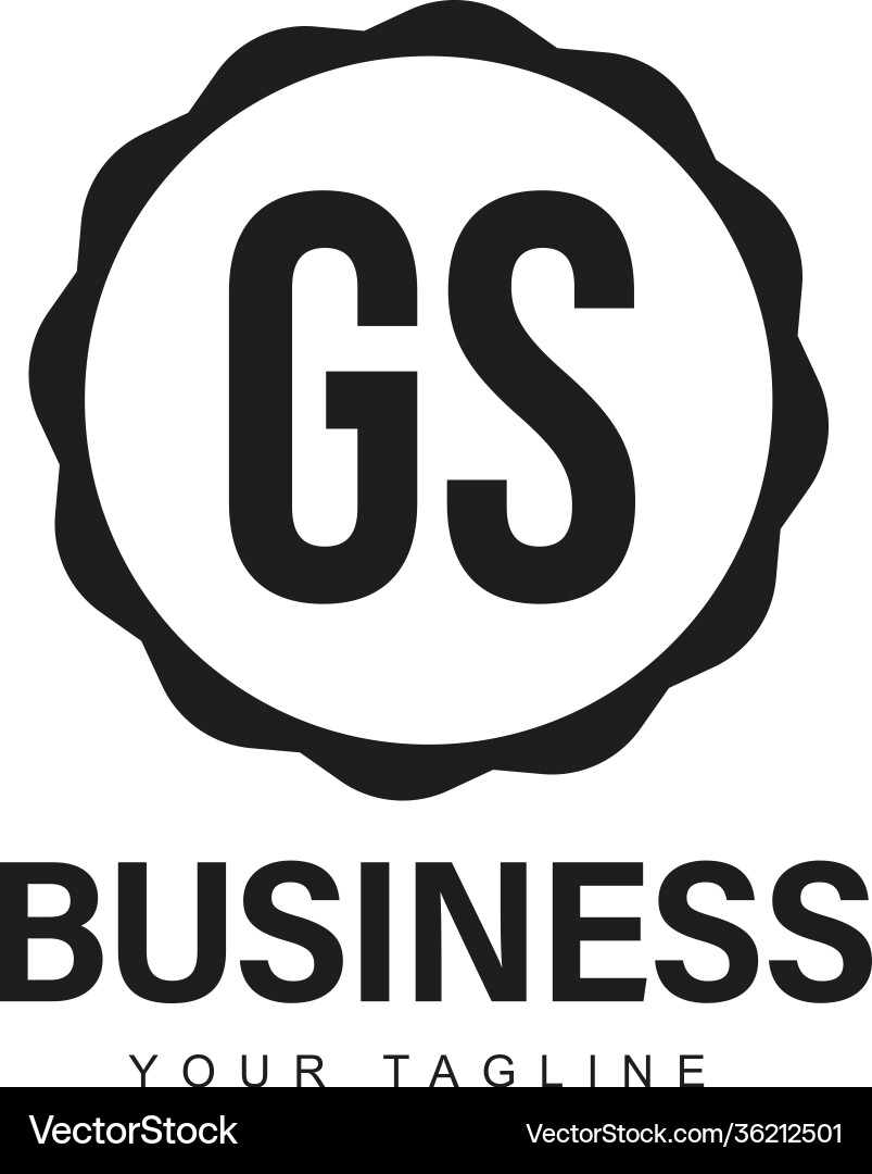 Gs initial a logo design with abstract style Gs initial a logo design with abstract style vector image