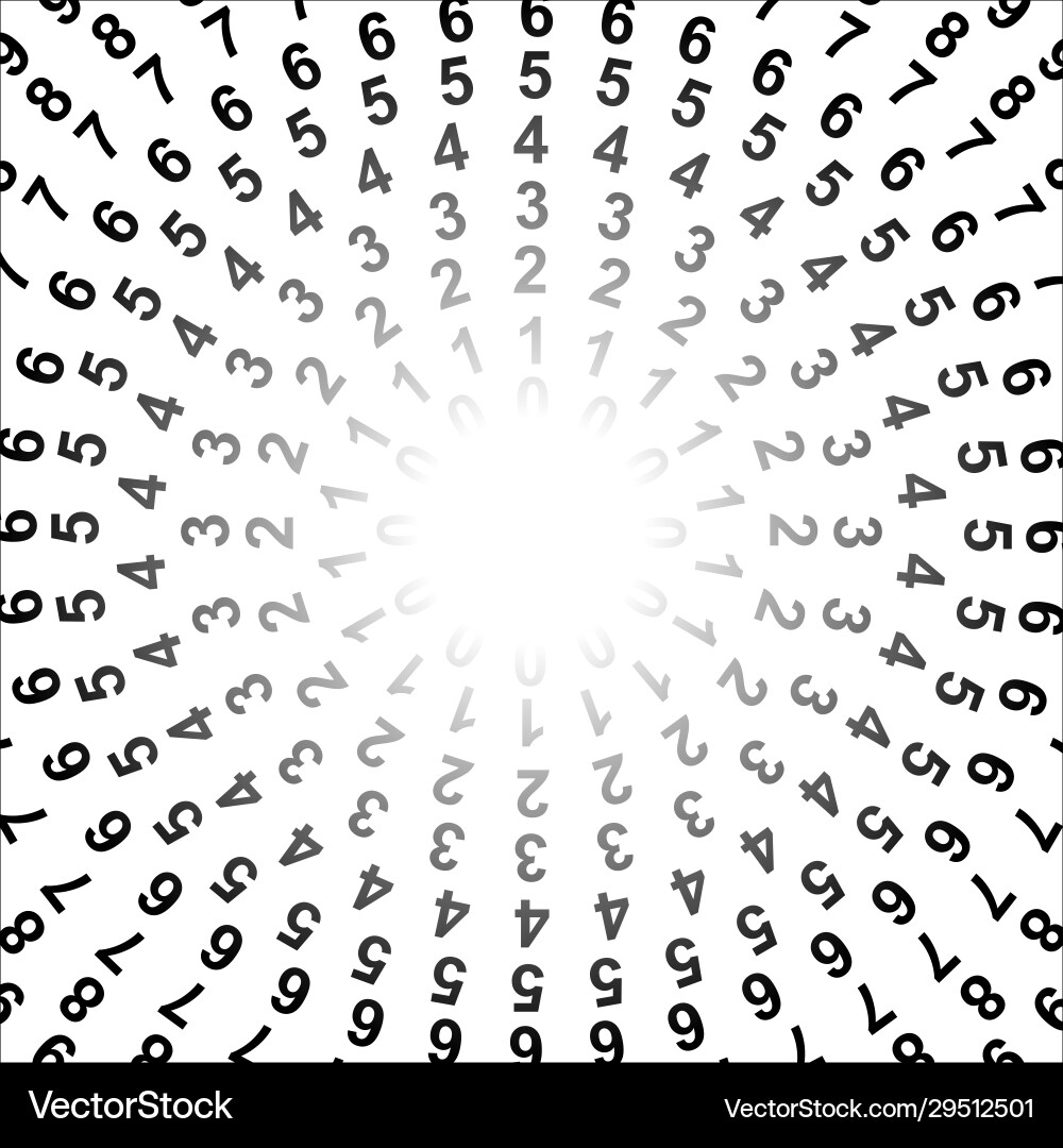 Numbers background consisting eccentric circles Numbers background consisting eccentric circles vector image
